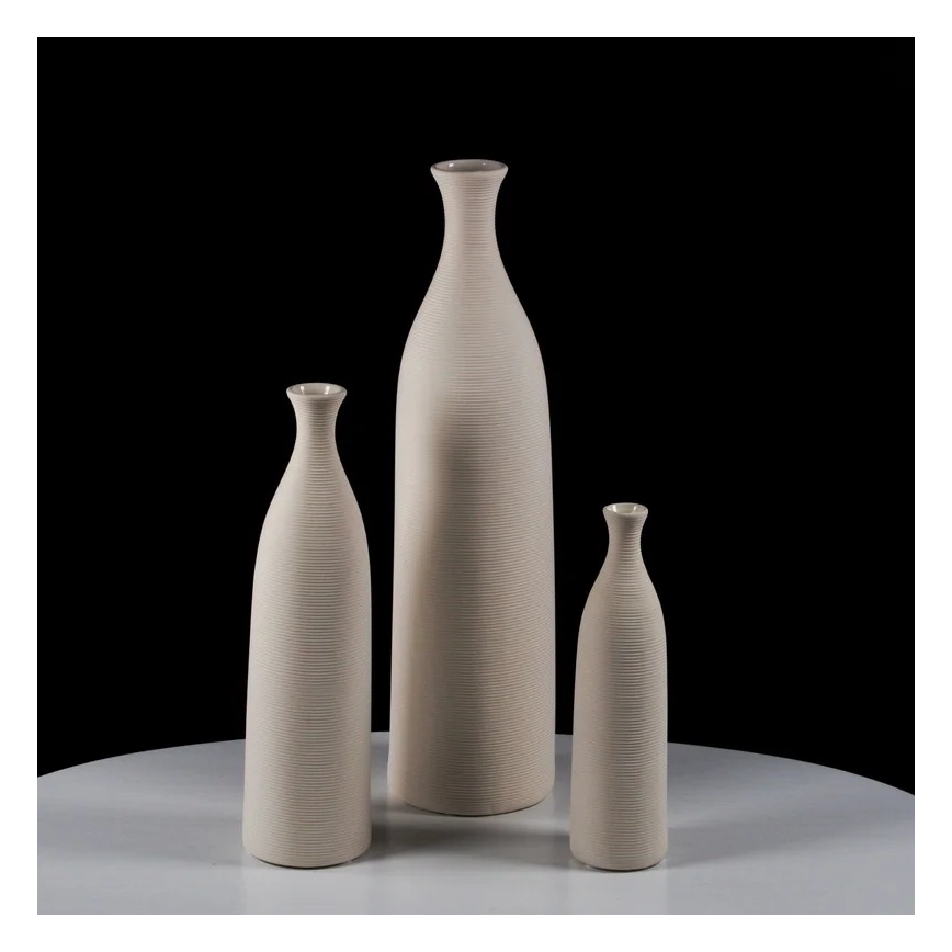 Κεραμικό λευκό βάζο 25 εκ.