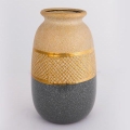 Κεραμικό βάζο 25,5x15,5 cm χρυσό/γκρι