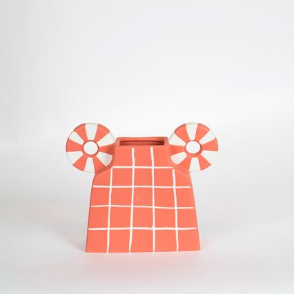 Κεραμικό βάζο 30,6x22,5 cm πορτοκαλί