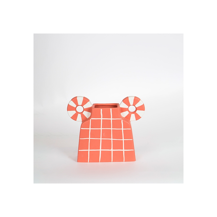 Κεραμικό βάζο 30,6x22,5 cm πορτοκαλί