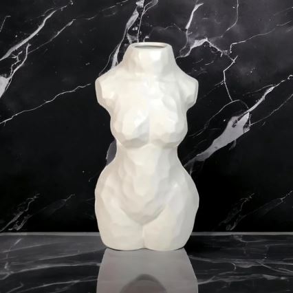 Κεραμικό βάζο 30 εκ., λευκό