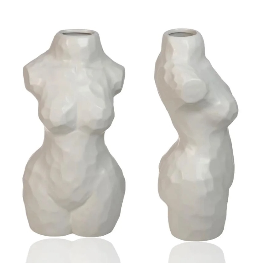 Κεραμικό βάζο 30 εκ., λευκό