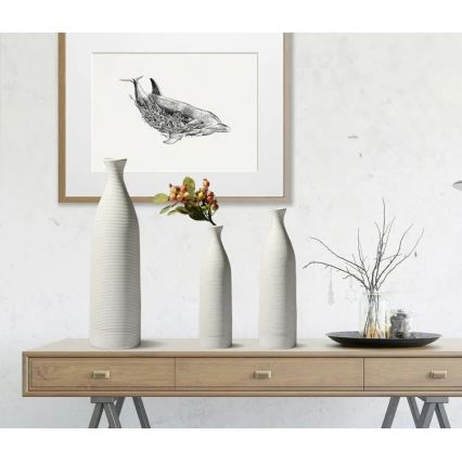 Κεραμικό βάζο 33 εκ. λευκό