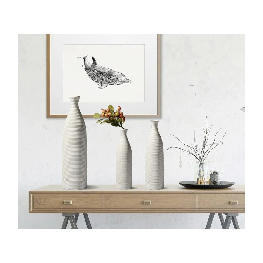 Κεραμικό βάζο 33 εκ. λευκό