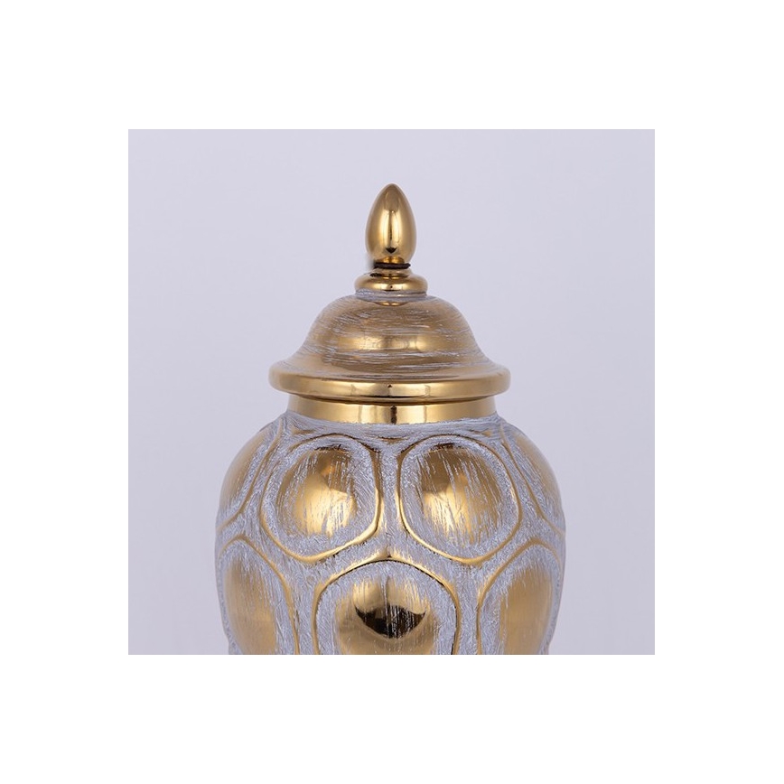 Κεραμικό βάζο 35x18,5 cm χρυσό/γκρι