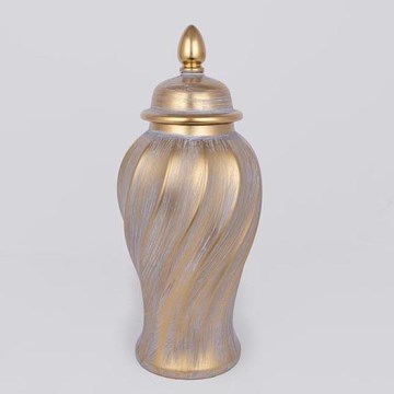 Κεραμικό βάζο 40,8x17,5 cm χρυσό/γκρι