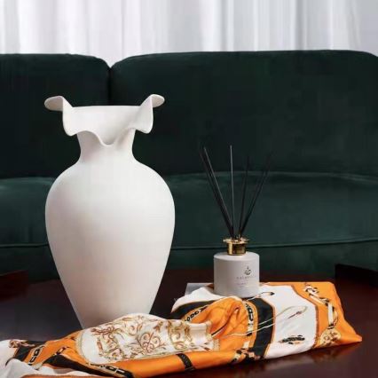 Κεραμικό βάζο 41,5x23 cm λευκό