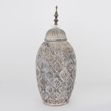 Κεραμικό βάζο 47x20,5x15,5 cm γκρι