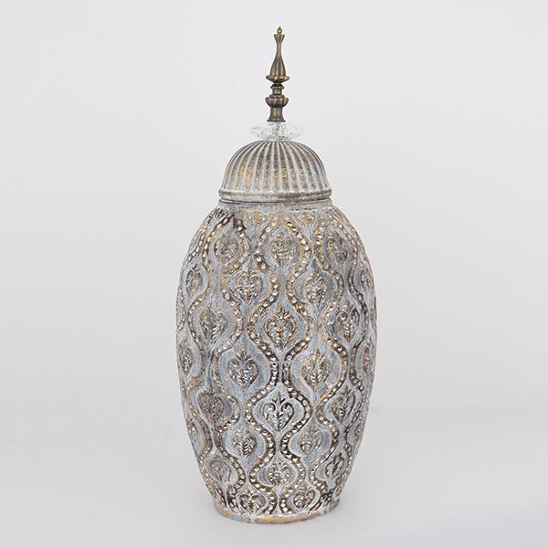 Κεραμικό βάζο 47x20,5x15,5 cm γκρι