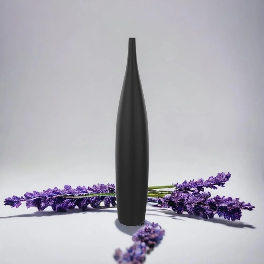 Κεραμικό βάζο 70 εκ., ματ μαύρο