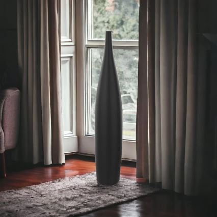 Κεραμικό βάζο 70 εκ., ματ μαύρο