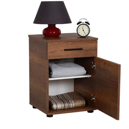 Κομοδίνο 57x40 εκ. καφέ