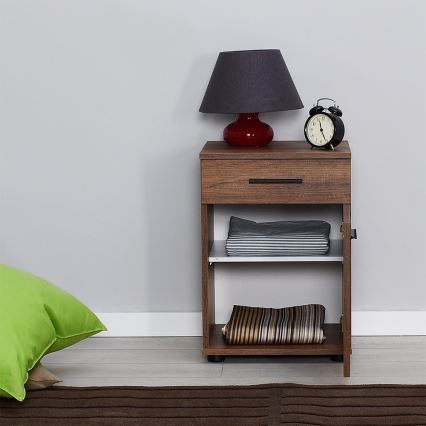 Κομοδίνο 57x40 εκ. καφέ