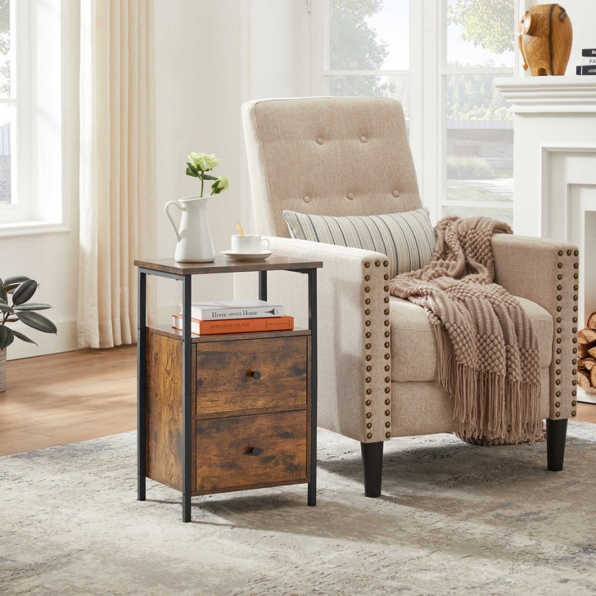 Κομοδίνο ARIN καφέ/μαύρο