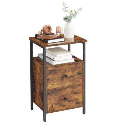 Κομοδίνο ARIN καφέ/μαύρο