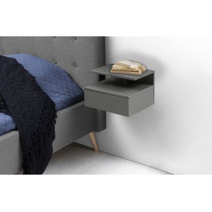 Κομοδίνο AVA γκρι