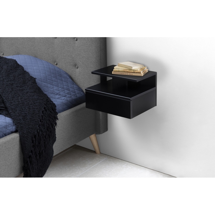 Κομοδίνο AVA μαύρο