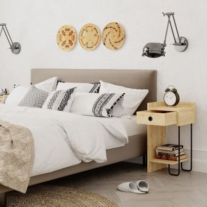 Κομοδίνο CACTUS 60x29,5 cm μπεζ/μαύρο