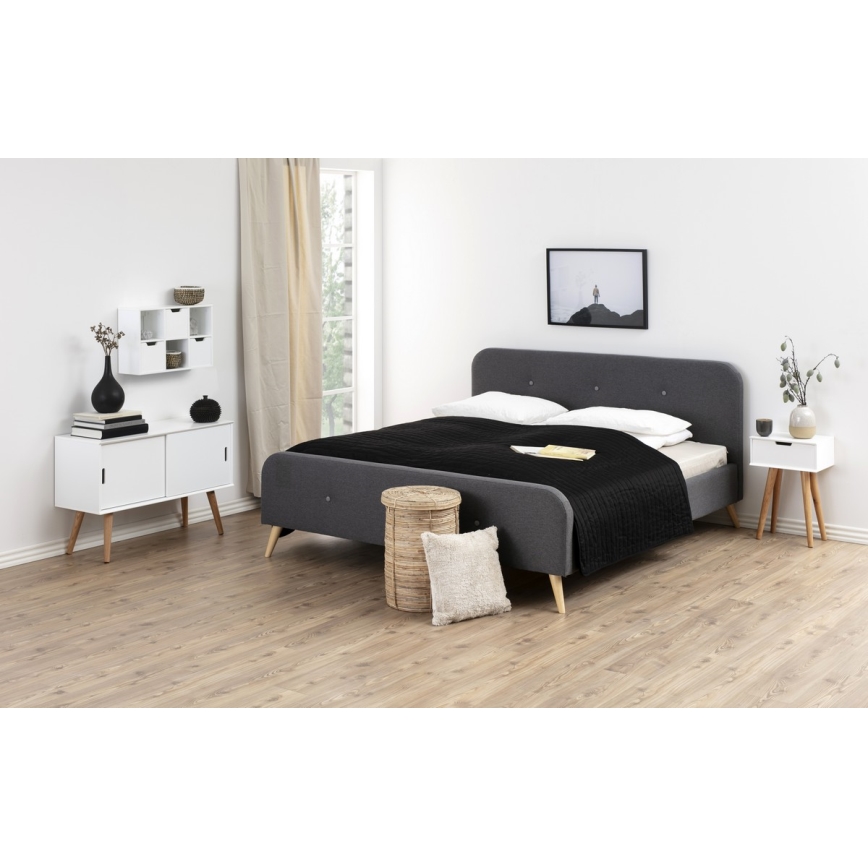 Κομοδίνο CARLY δρυς/λευκό