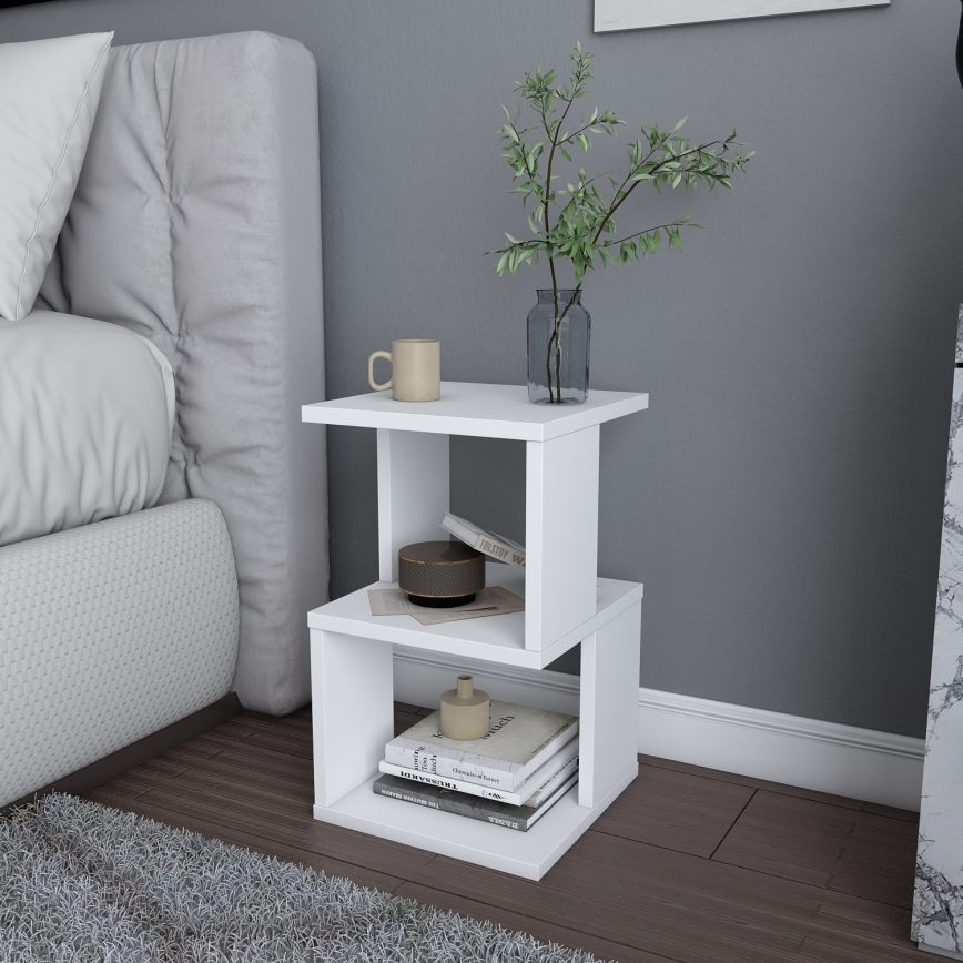 Κομοδίνο CARTER 49,4x29,6 cm λευκό