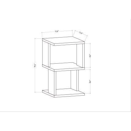Κομοδίνο CARTER 49,4x29,6 cm λευκό