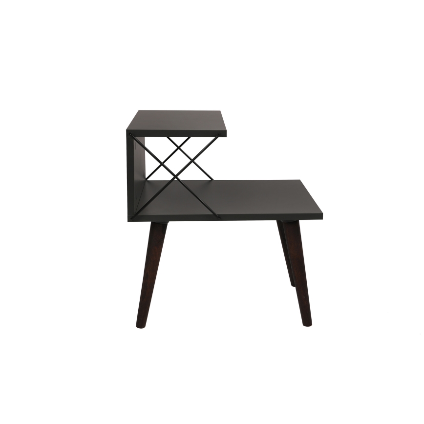 Κομοδίνο CROSS 55x50 cm ανθρακί