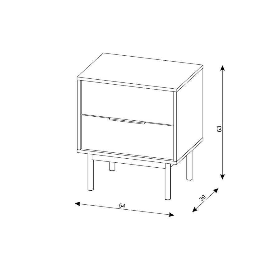 Κομοδίνο ELI μαύρο