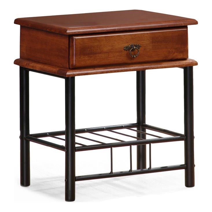 Κομοδίνο FIONA 55x48 cm καφέ/μαύρο