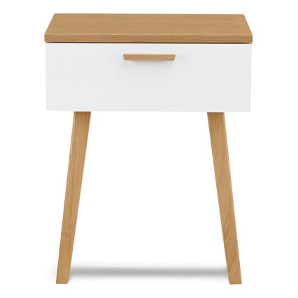 Κομοδίνο FRISK 60x48 εκ. φυσική δρυς/λευκό