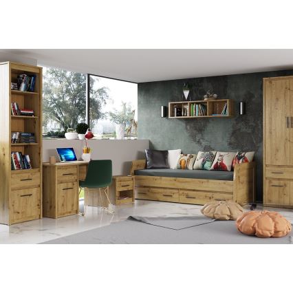 Κομοδίνο LEORI 46,5x46,5 εκ. σε απόχρωση artisan δρυς