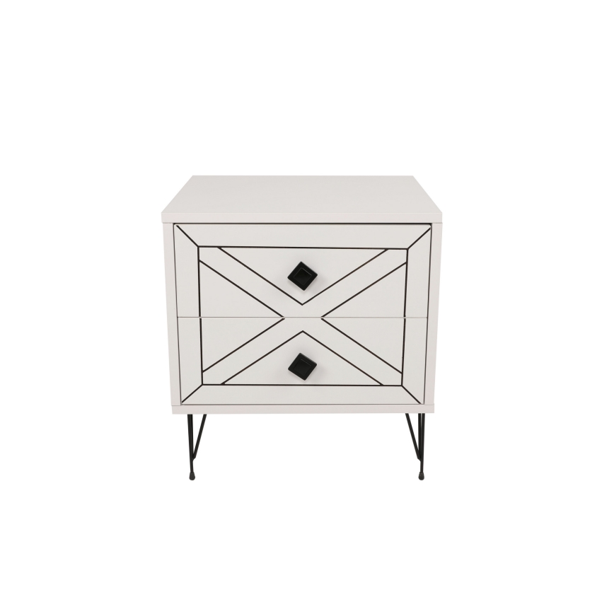 Κομοδίνο LUNA 50x55 cm λευκό