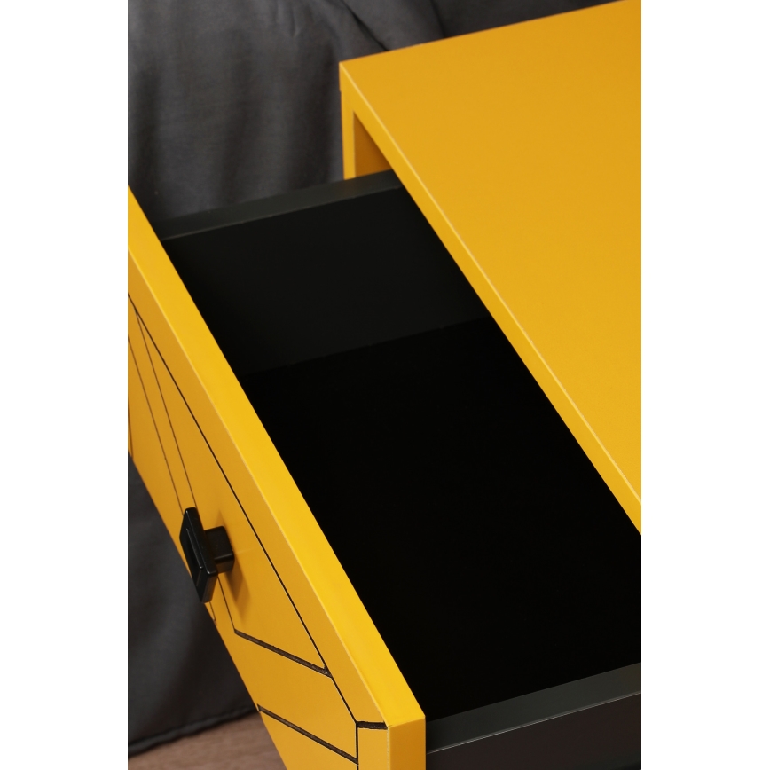 Κομοδίνο LUNA 55x50 cm κίτρινο