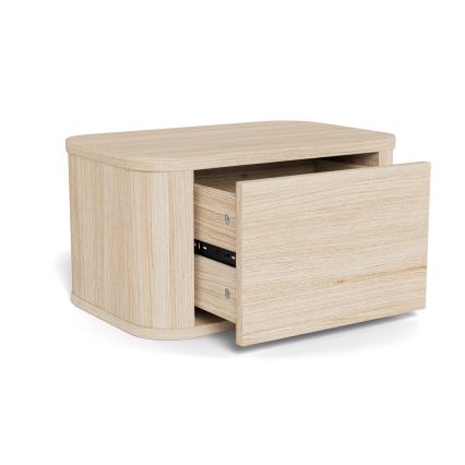 Κομοδίνο MADERA 46x30 cm σε απόχρωση λευκής δρυός