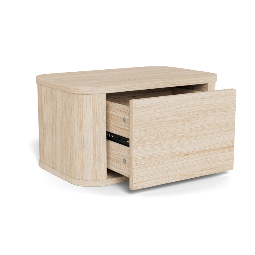 Κομοδίνο MADERA 46x30 cm σε απόχρωση λευκής δρυός