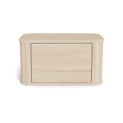Κομοδίνο MADERA 46x30 cm σε απόχρωση λευκής δρυός