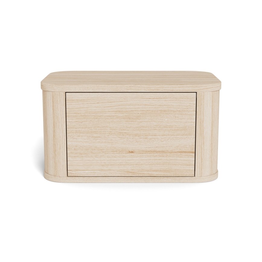 Κομοδίνο MADERA 46x30 cm σε απόχρωση λευκής δρυός