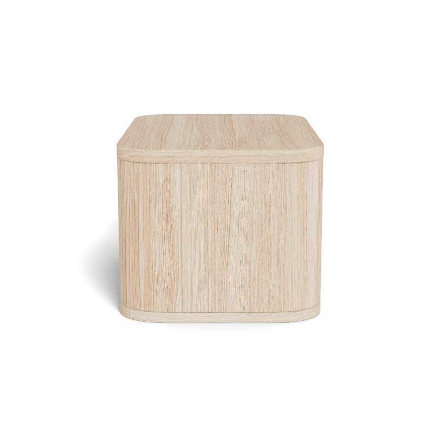 Κομοδίνο MADERA 46x30 cm σε απόχρωση λευκής δρυός