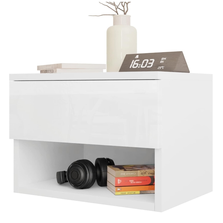 Κομοδίνο NECE 32x45 εκ. λευκό