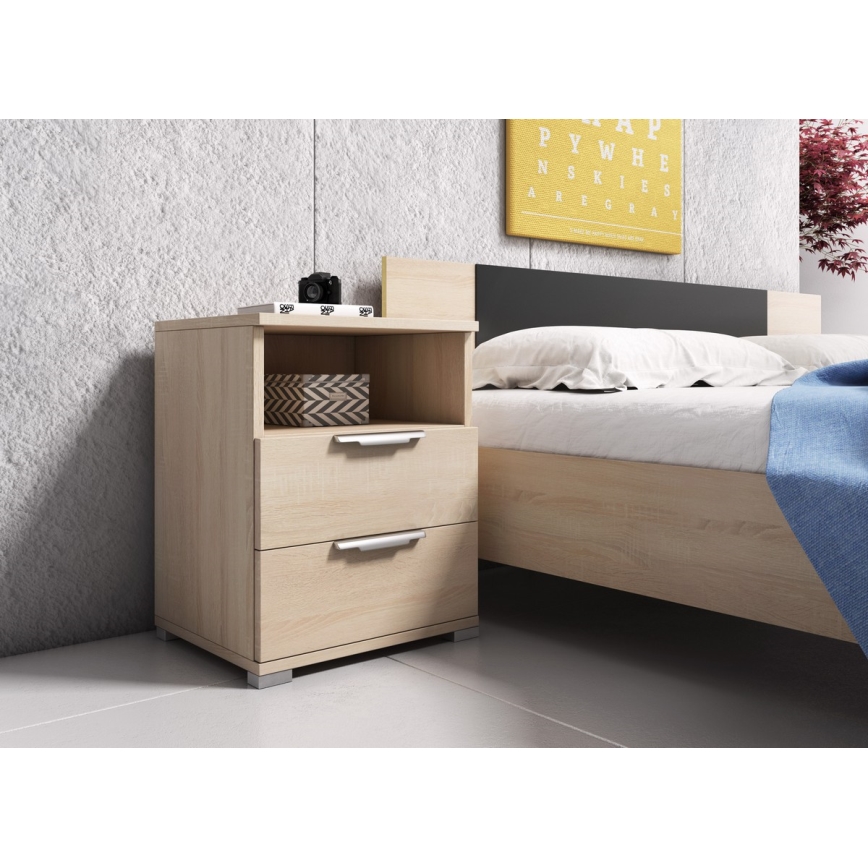 Κομοδίνο NED σε απόχρωση Sonoma δρυς