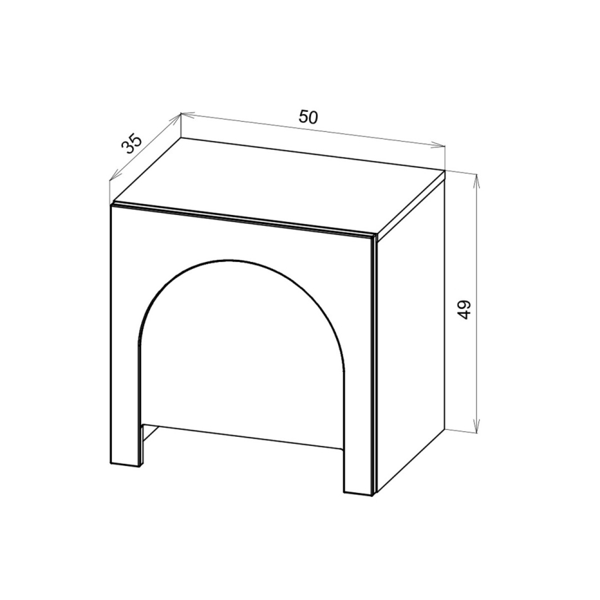 Κομοδίνο NIO κασμίρι/μπεζ