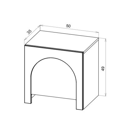 Κομοδίνο NIO κασμίρι/μπεζ