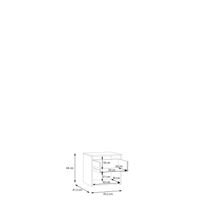 Κομοδίνο PANO μπεζ