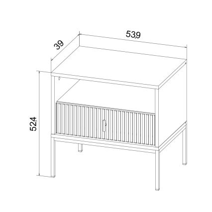 Κομοδίνο SUE, μαύρο