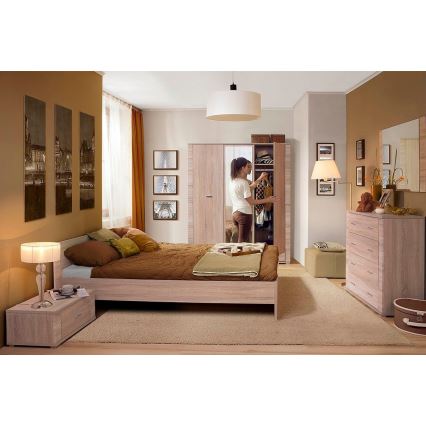 Κομοδίνο THEMO 29x63 εκ. σε χρώμα δρυς Sonoma