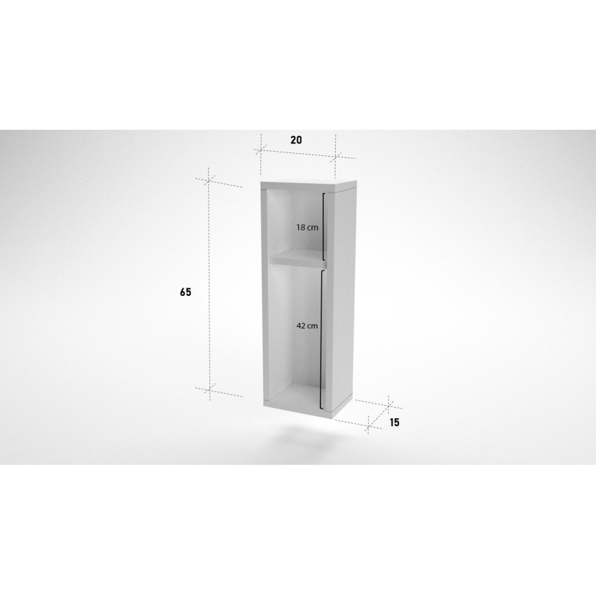 Κομοδίνο TURRA 65x20 cm λευκό