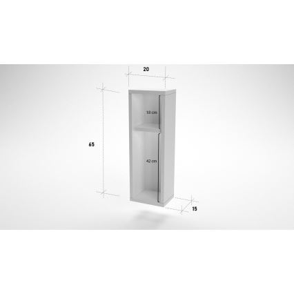 Κομοδίνο TURRA 65x20 cm λευκό