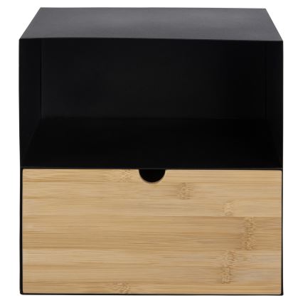 Κομοδίνο με δυνατότητα τοποθέτησης στον τοίχο BEKIM μαύρο/μπάμπος