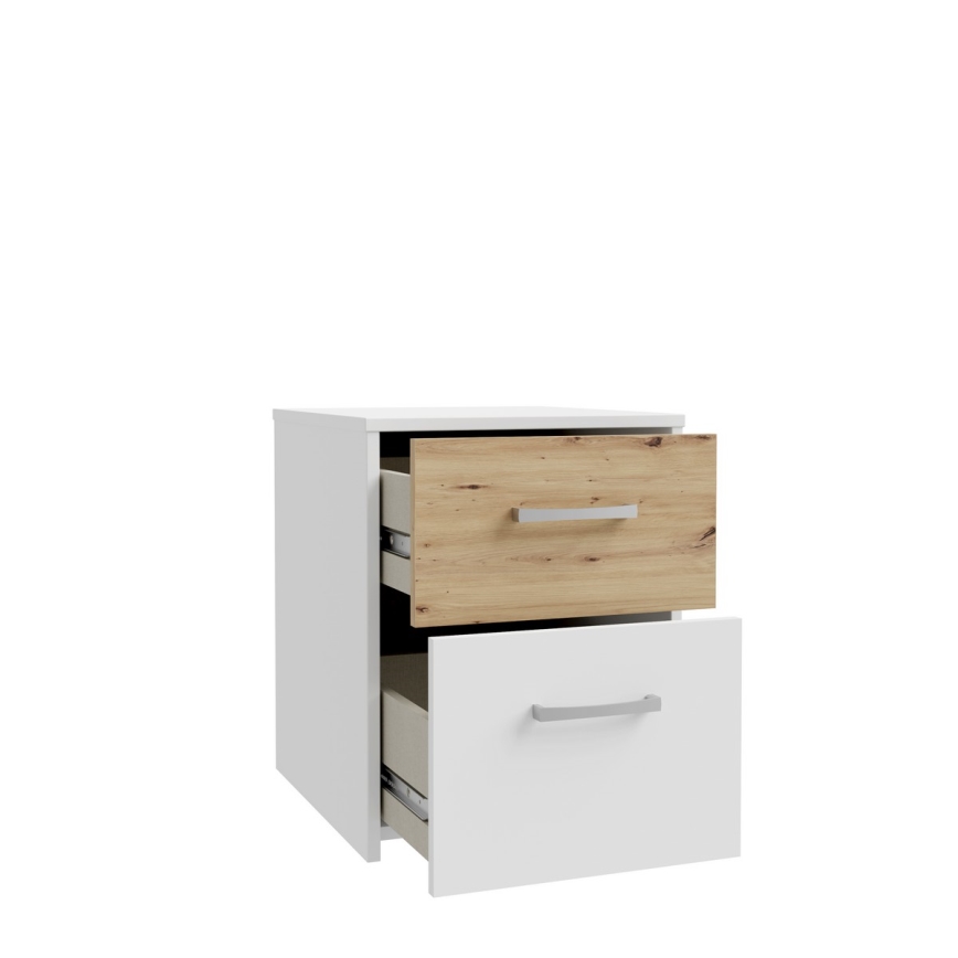 Κομοδίνο URO δρυς artisan/λευκό