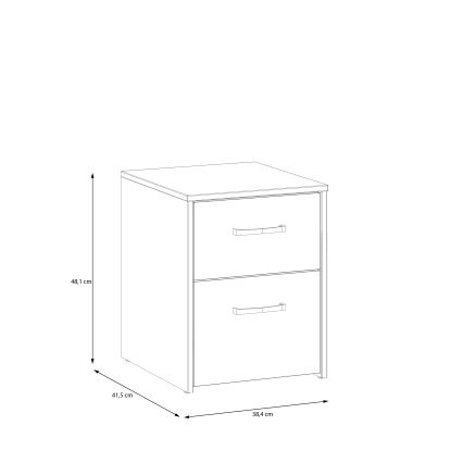 Κομοδίνο URO δρυς artisan/λευκό