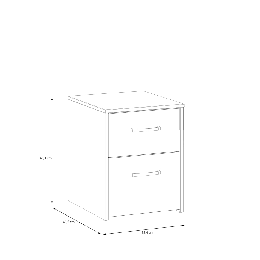 Κομοδίνο URO δρυς artisan/λευκό